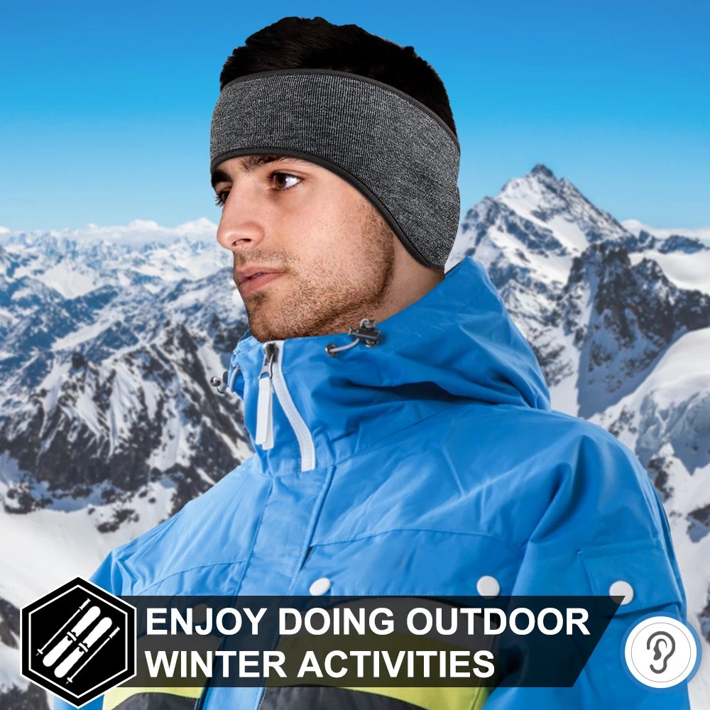 Winter Sport Sweatband Warm Headband Thermal Fleece Head Band Gym Ski Yoga Fitness Cycling Tennis Running Hair Bandage Men Women