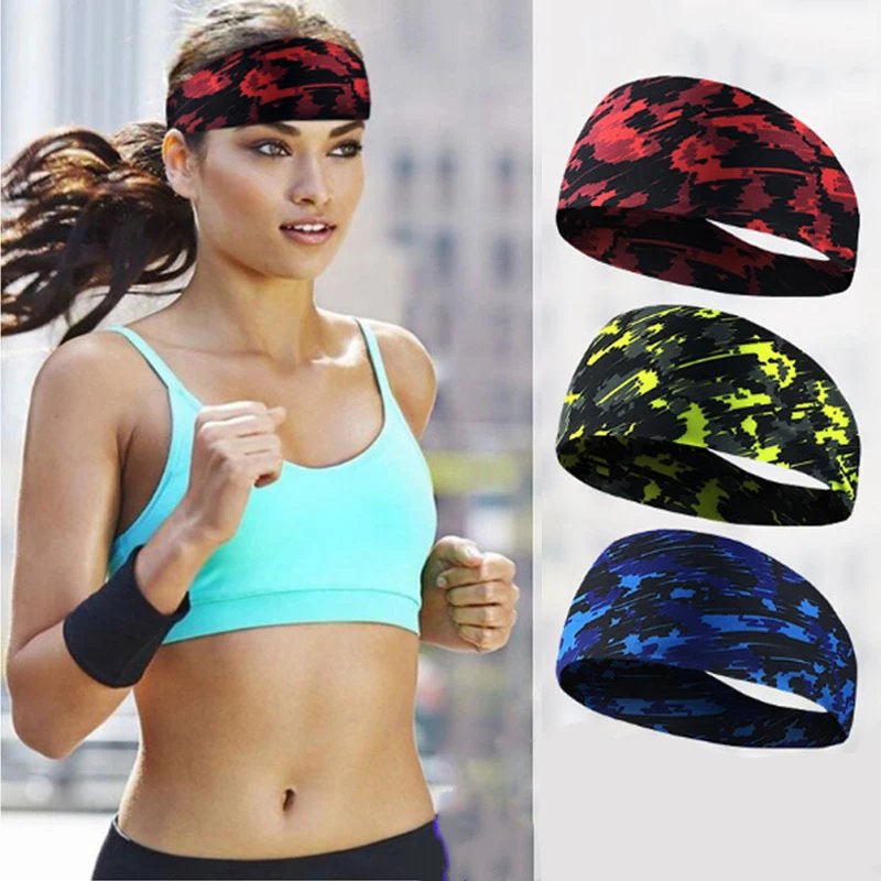 Sport Headbands Men Bike Cycling Running Sweatband Fitness Jogging Tennis Yoga Gym Headscarf Head Sweat Hair Band Bandage  Women