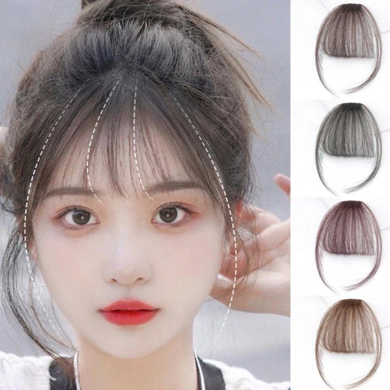 Fake Air Bangs Hair Styling Tools Hair Clip-In Extension Synthetic Hair Fake Fringe Natural False Hairpiece Women Clip In Bangs