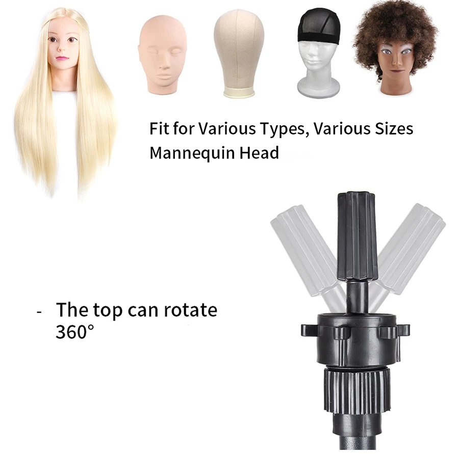 Cheap Wig Making Canvas Head and Training Head Tripod for Wigs Good Quality Mannequin Head for Making Wigs