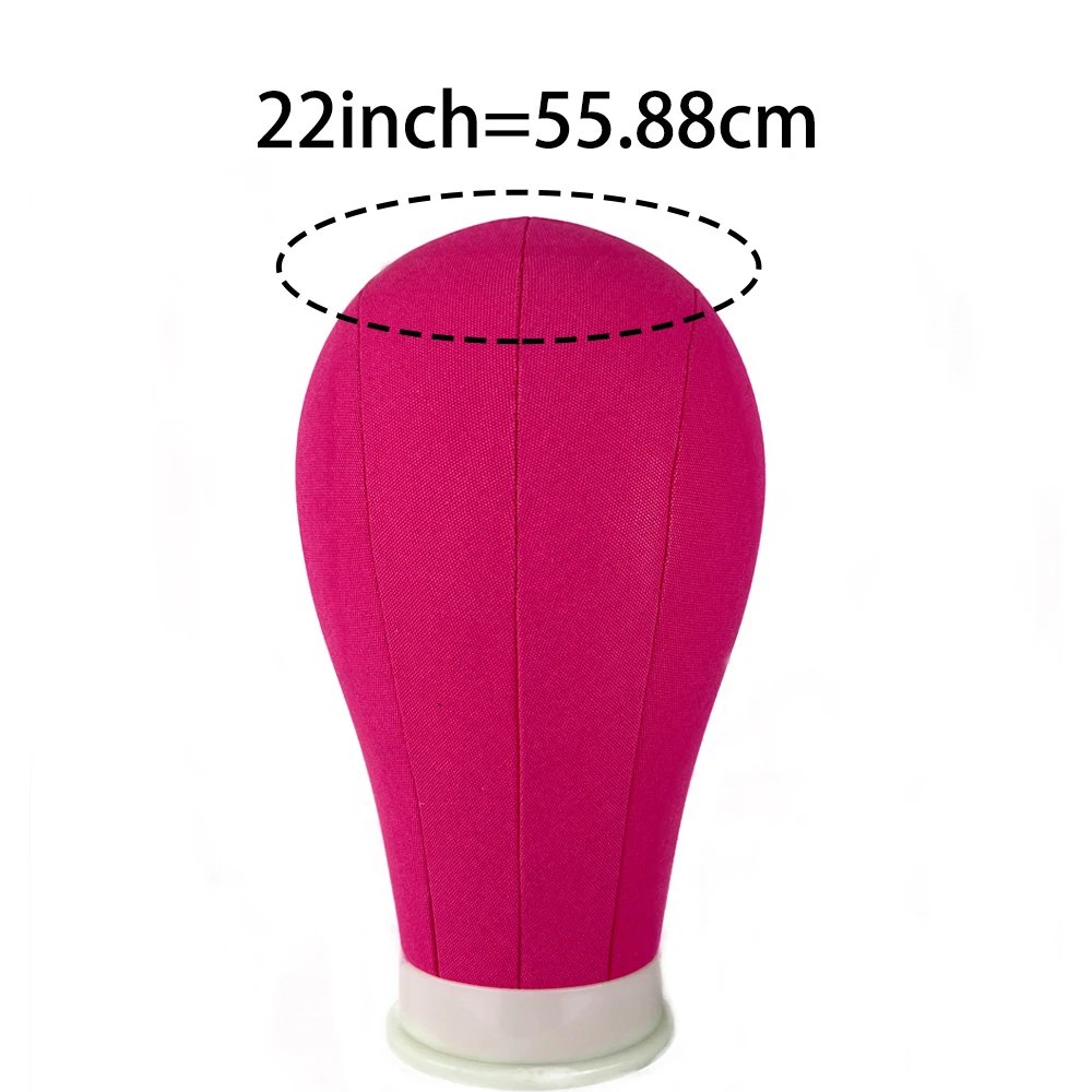 22/23''Training Mannequin Head Canvas Head For Wigs Making Wig Hair Brush With T Pin Wig Install Kit Adjustable Tripod Wig Stand