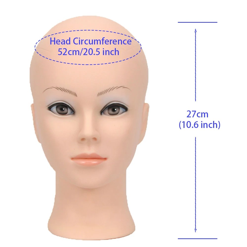 Hot Selling Female Mannequin Head With Wig Stand Clamp For Makeup Practice Cosmetology Manikin Head For Wig Hat Display 51Cm