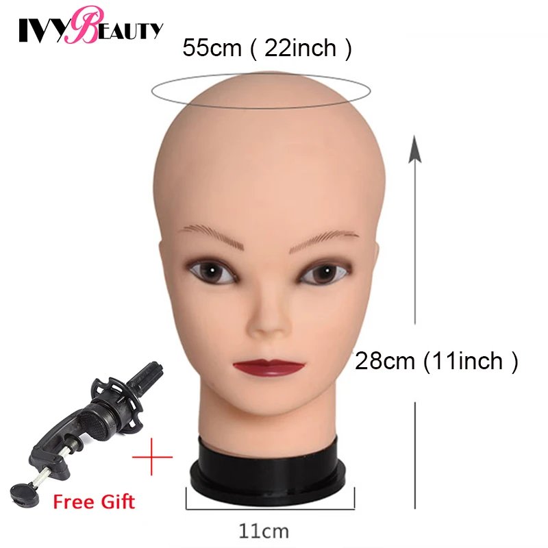 Hot Selling Female Mannequin Head With Wig Stand Clamp For Makeup Practice Cosmetology Manikin Head For Wig Hat Display 51Cm