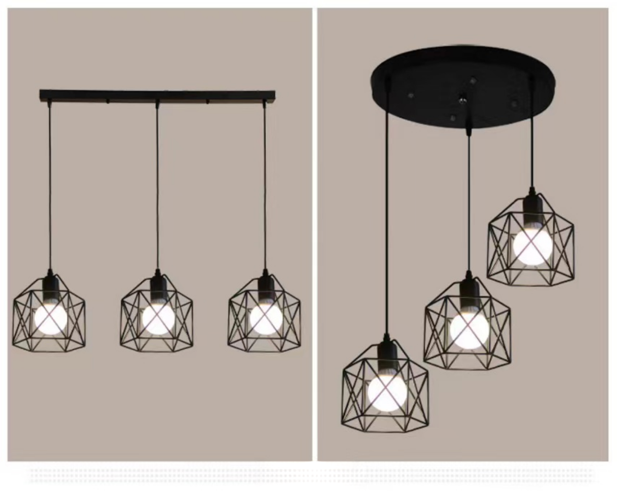 Nordic Creative Iron Single Head Chandelier Simple Modern Personality Living Bar Table Bedroom Dining Decoration Light Fixture