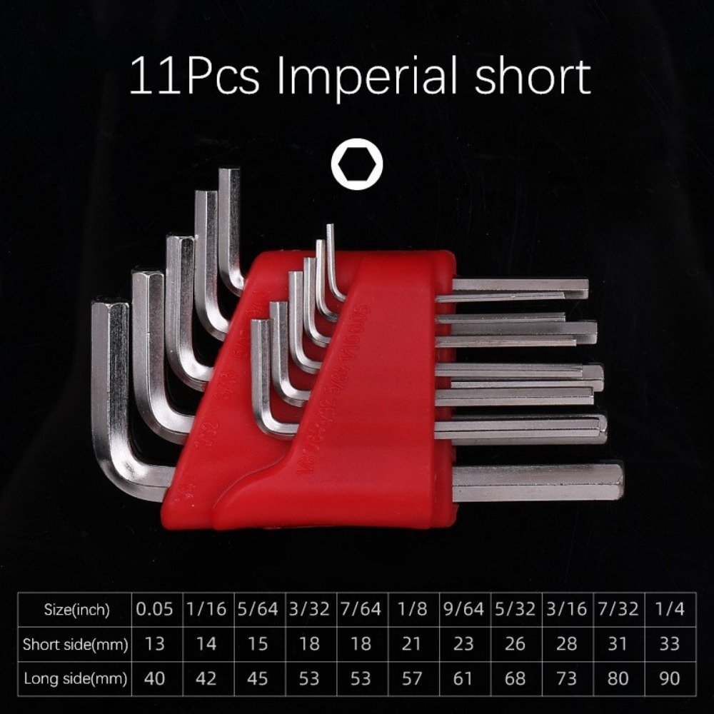 5/8/11Pcs Metric Allen Wrench Inch Wrench Set L Wrench Size Allen Key Short Arm Tool Set Easy To Carry In The Pocket Hand Tools