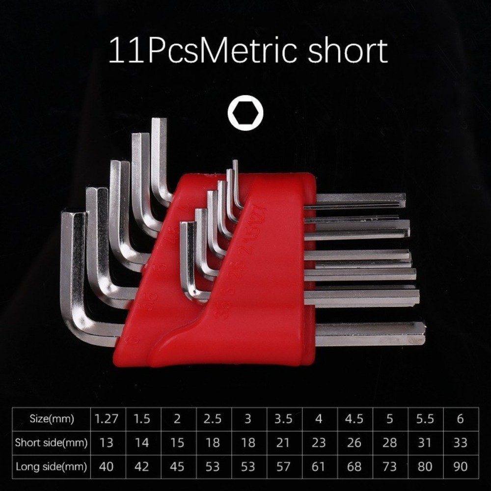 5/8/11Pcs Metric Allen Wrench Inch Wrench Set L Wrench Size Allen Key Short Arm Tool Set Easy To Carry In The Pocket Hand Tools