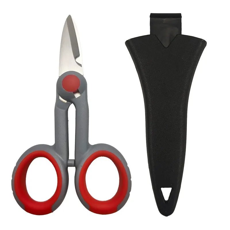 New High Carbon Steel Scissors Household Shears Tools Electrician Scissors Stripping Wire Cut Tools for Fabrics, Paper and Cable