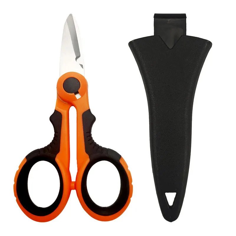 New High Carbon Steel Scissors Household Shears Tools Electrician Scissors Stripping Wire Cut Tools for Fabrics, Paper and Cable