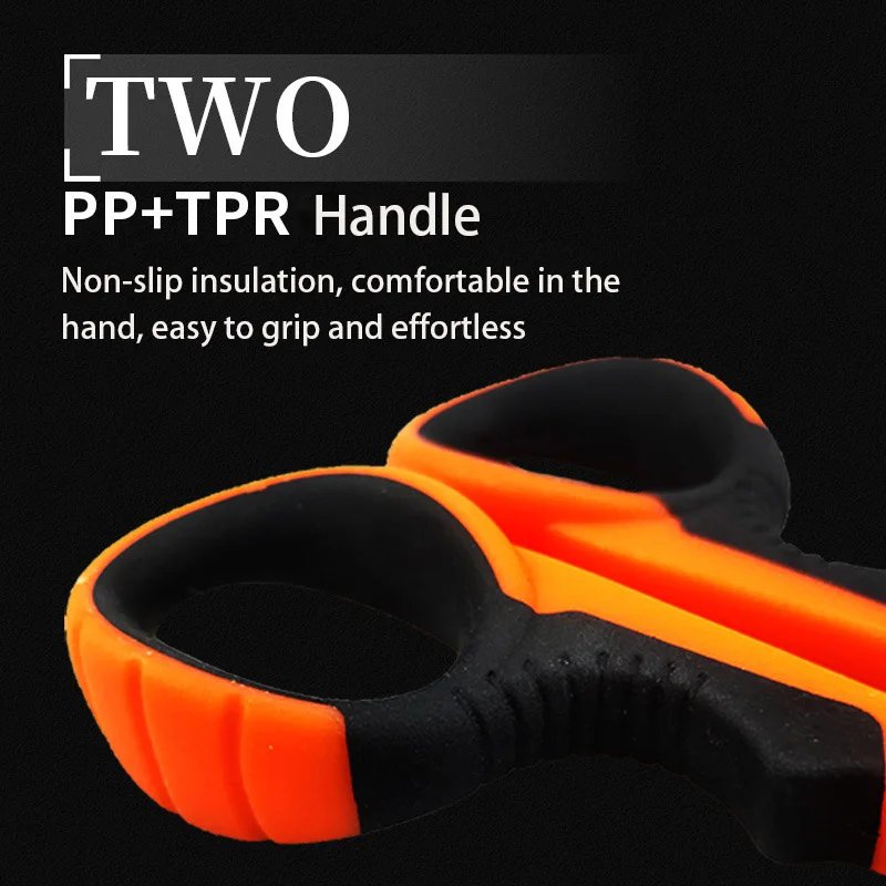 New High Carbon Steel Scissors Household Shears Tools Electrician Scissors Stripping Wire Cut Tools for Fabrics, Paper and Cable