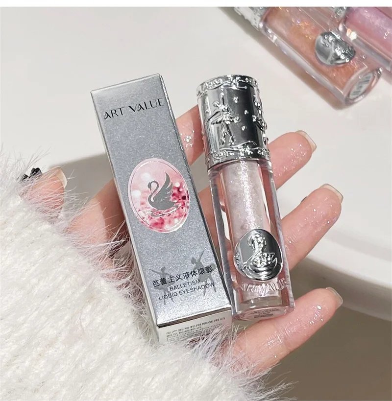 Liquid Eyeshadow Pearlescent Shimmer Long Lasting Monochrome Pearly Fine Sparkling Sequins Eye Shadow Highlighter Quick Drying