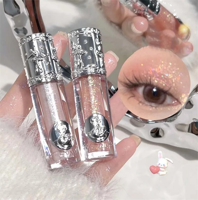 Liquid Eyeshadow Pearlescent Shimmer Long Lasting Monochrome Pearly Fine Sparkling Sequins Eye Shadow Highlighter Quick Drying