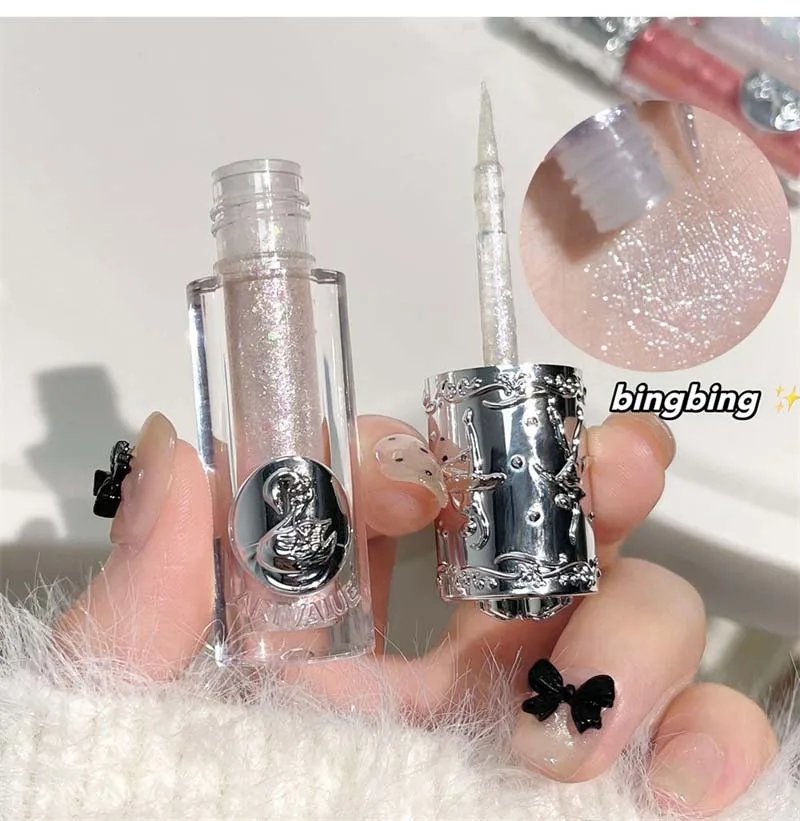 Liquid Eyeshadow Pearlescent Shimmer Long Lasting Monochrome Pearly Fine Sparkling Sequins Eye Shadow Highlighter Quick Drying