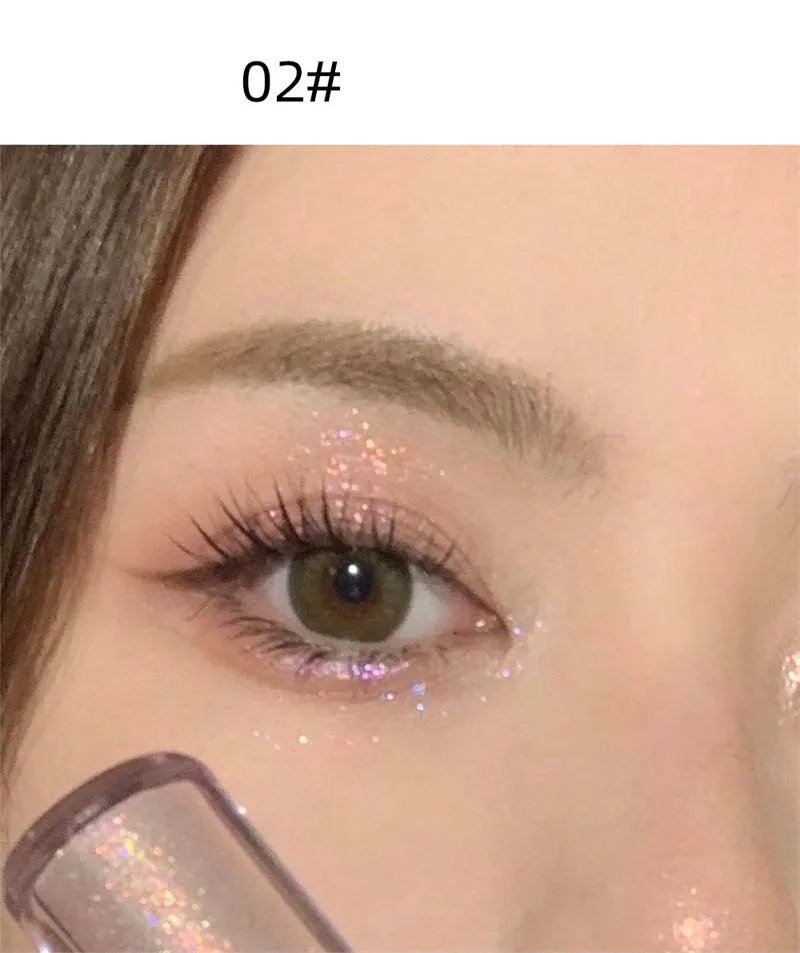 Liquid Eyeshadow Pearlescent Shimmer Long Lasting Monochrome Pearly Fine Sparkling Sequins Eye Shadow Highlighter Quick Drying