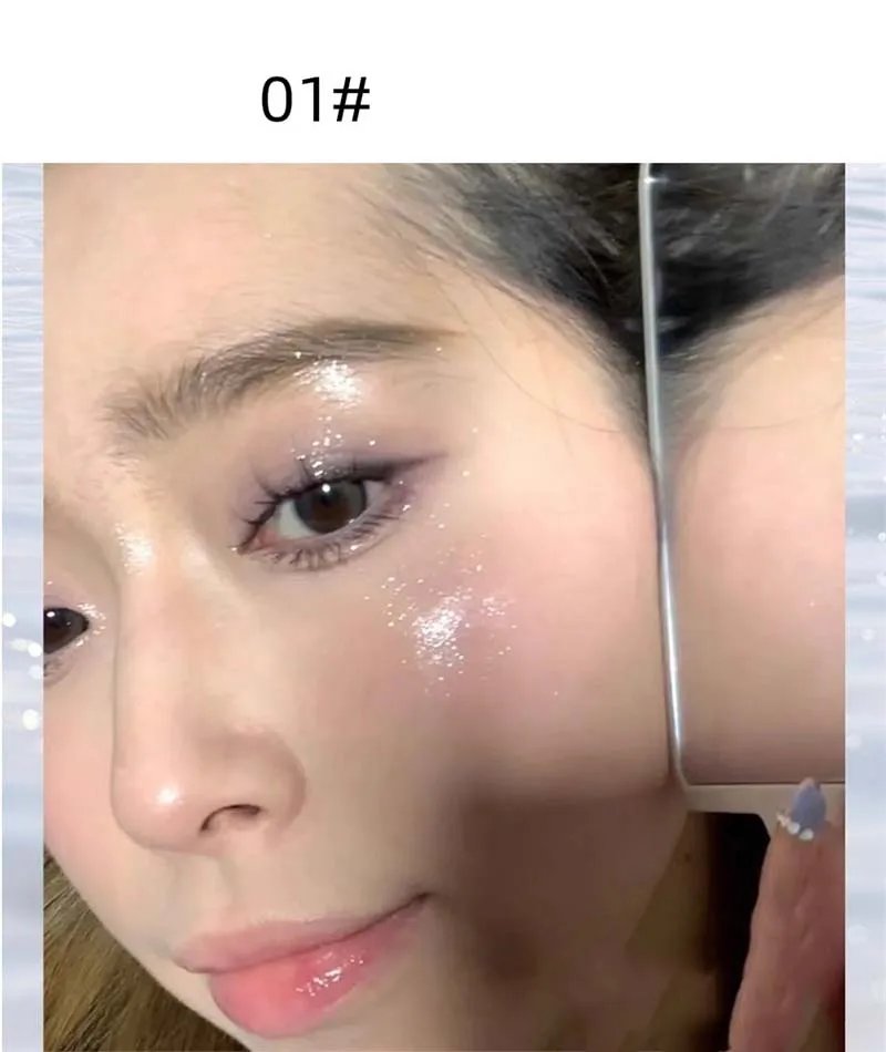 Liquid Eyeshadow Pearlescent Shimmer Long Lasting Monochrome Pearly Fine Sparkling Sequins Eye Shadow Highlighter Quick Drying