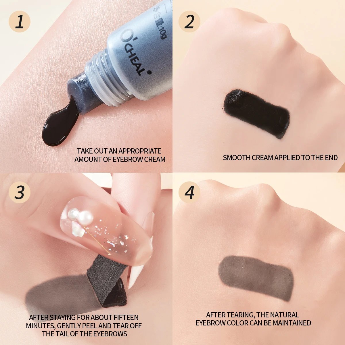 OCHEAL Eyebrow Gel Peel Off Natural Tinting Tattoo Waterproof Long Lasting Eye Cream Coloring Eyebrow Glue Quick Dry Brow Makeup OCHEAL Eyebrow Gel Peel Off Natural Tinting Tattoo Waterproof Long Lasting Eye Cream Coloring Eyebrow Glue Quick Dry Brow Makeup