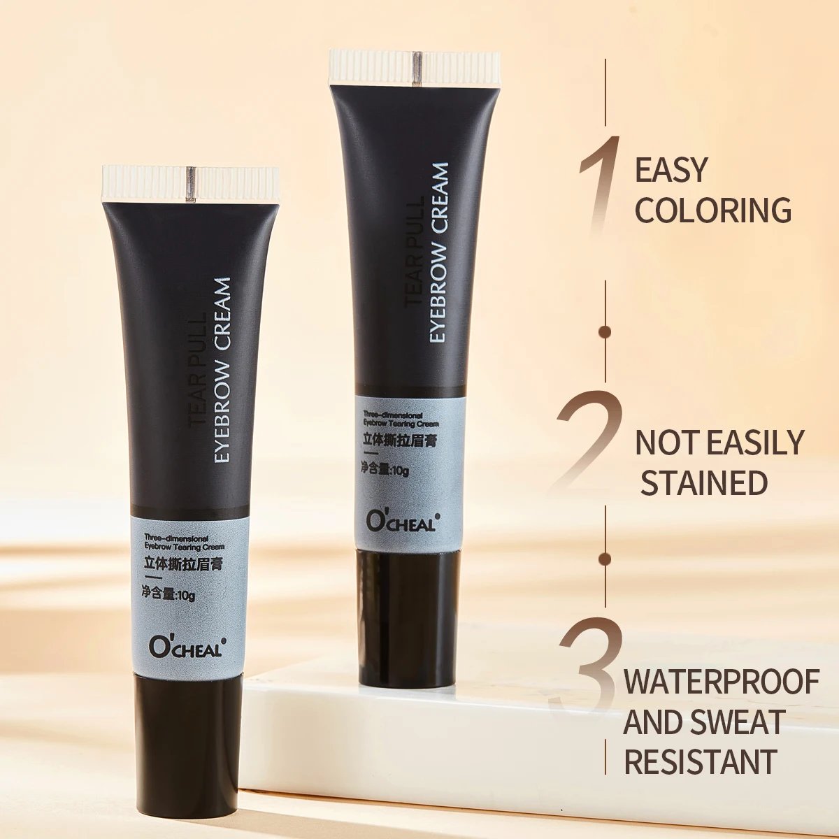 OCHEAL Eyebrow Gel Peel Off Natural Tinting Tattoo Waterproof Long Lasting Eye Cream Coloring Eyebrow Glue Quick Dry Brow Makeup