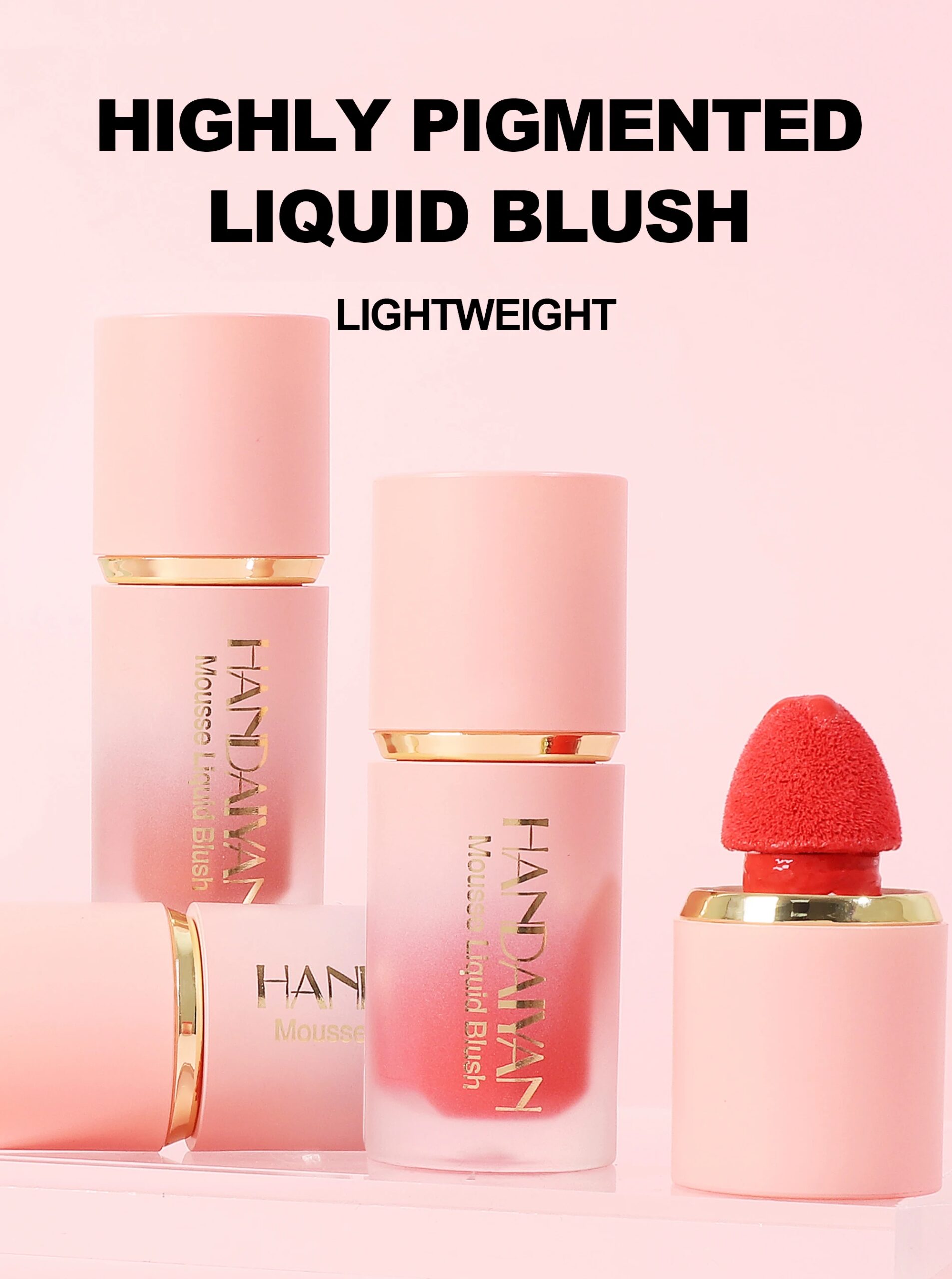 Handaiyan Matte Glitter Face Liquid Blusher Smooth Cheek Eye Mousse Blush Highlighter Stick Rouge Waterproof Contour Makeup Handaiyan Matte Glitter Face Liquid Blusher Smooth Cheek Eye Mousse Blush Highlighter Stick Rouge Waterproof Contour Makeup