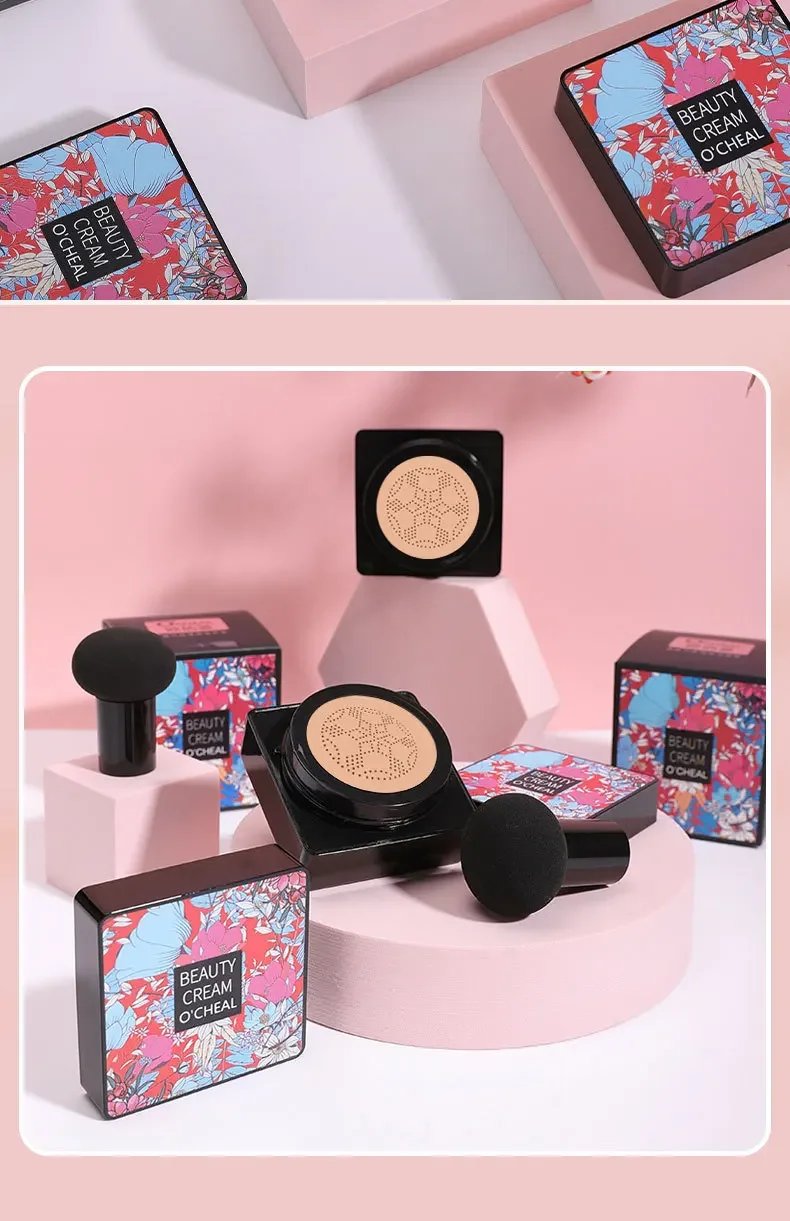 CC Cream Magic Foundation Mushroom Head Air Cushion Waterproof Brighten Foundation Cream Women Base Makeup Face Korean Cosmetics