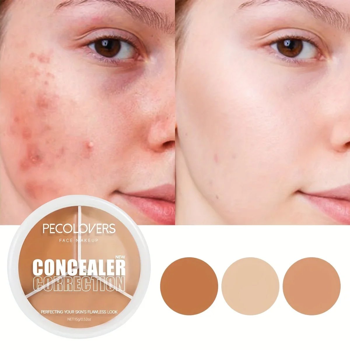 Multifunction Concealer Palette Cream Texture Covers Acne Marks Dark Circles 3 Colors Face Makeup Lasting Brighten Face Cosmetic Multifunction Concealer Palette Cream Texture Covers Acne Marks Dark Circles 3 Colors Face Makeup Lasting Brighten Face Cosmetic