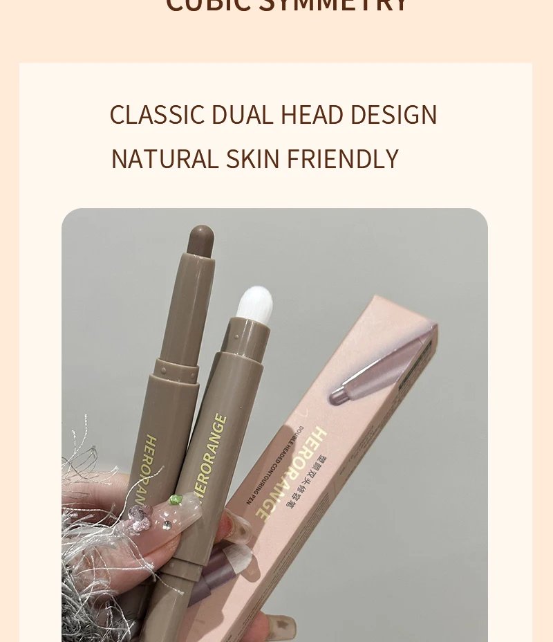 Nose Shadow Bronzers Contouring Makeup Pen Natural Grey Brown Three-dimensional Face Matte Shadow Cream Contour With Brush Nose Shadow Bronzers Contouring Makeup Pen Natural Grey Brown Three-dimensional Face Matte Shadow Cream Contour With Brush