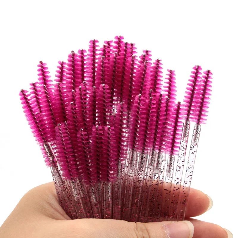 Wholesale 50Pcs Eyelash Brushes Makeup Brushes Disposable Mascara Wands Applicator Spoolers  Lashes Cosmetic Brush Makeup Tools