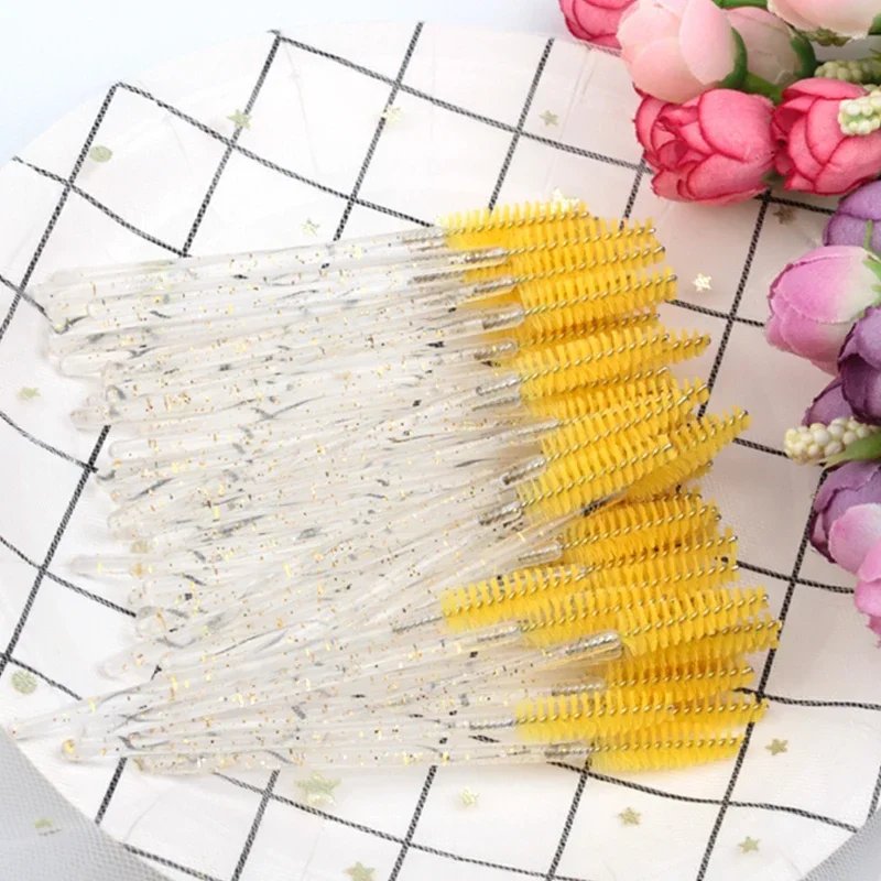 Wholesale 50Pcs Eyelash Brushes Makeup Brushes Disposable Mascara Wands Applicator Spoolers  Lashes Cosmetic Brush Makeup Tools
