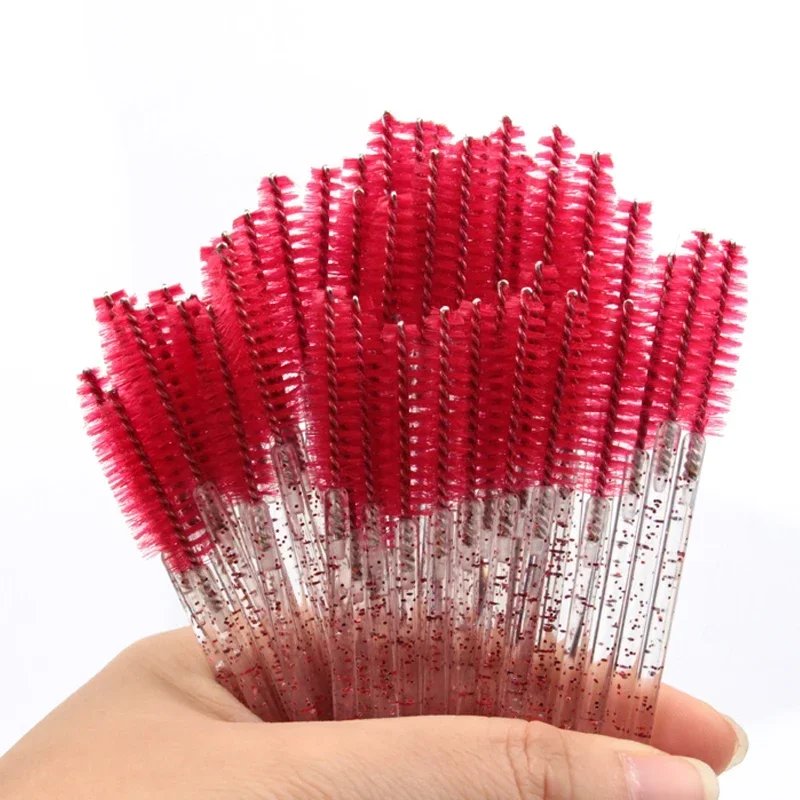 Wholesale 50Pcs Eyelash Brushes Makeup Brushes Disposable Mascara Wands Applicator Spoolers  Lashes Cosmetic Brush Makeup Tools