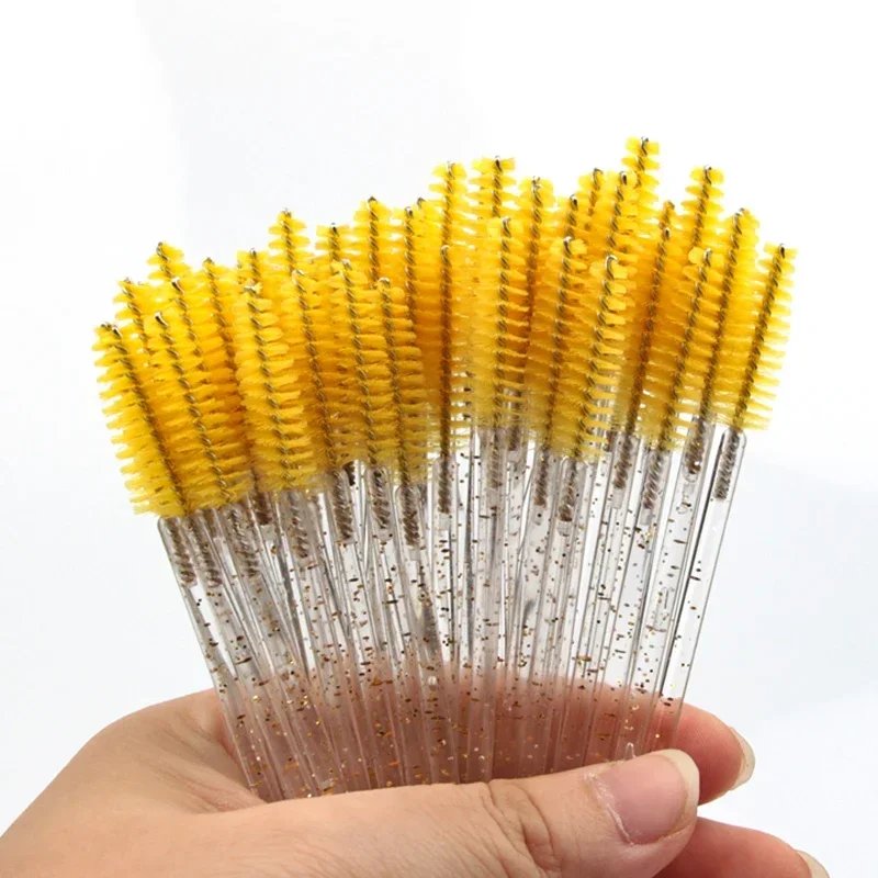 Wholesale 50Pcs Eyelash Brushes Makeup Brushes Disposable Mascara Wands Applicator Spoolers  Lashes Cosmetic Brush Makeup Tools