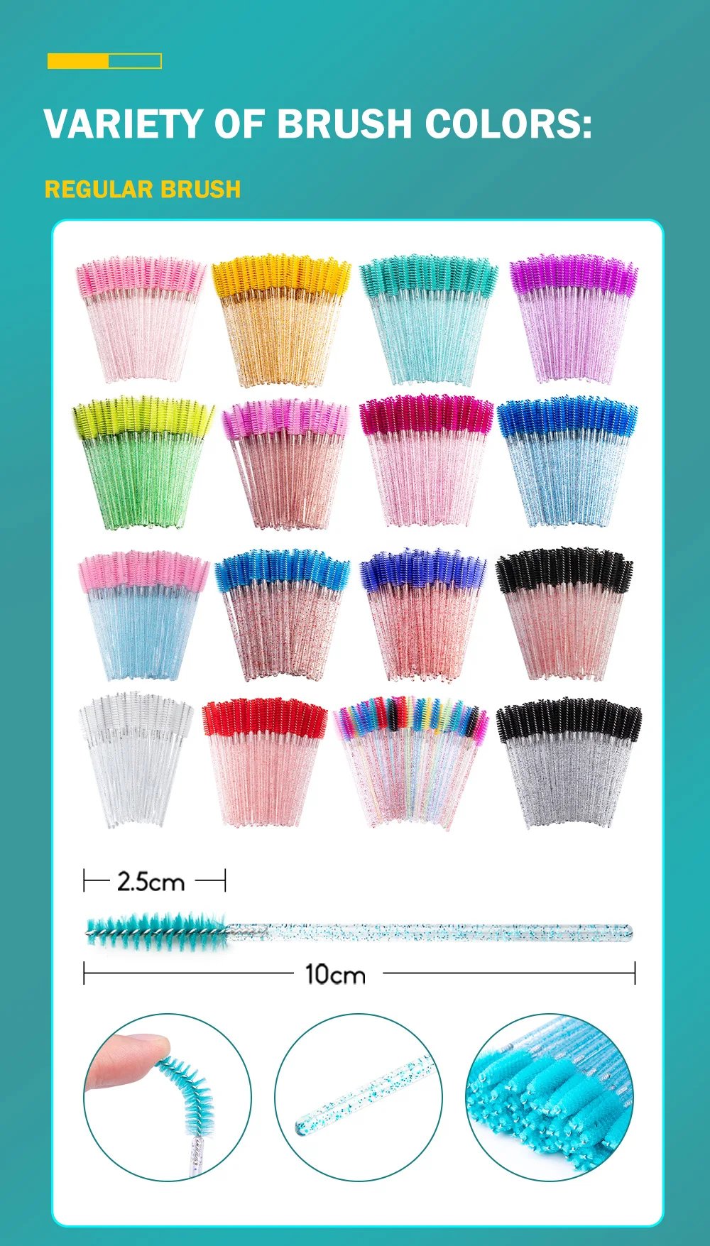 100/20 Disposable Mascara Wands Applicator Eyelash Brush Spoolies for Eye Lash Extension, Eyebrow and Makeup Crystal Cosmetic 100/20 Disposable Mascara Wands Applicator Eyelash Brush Spoolies for Eye Lash Extension, Eyebrow and Makeup Crystal Cosmetic