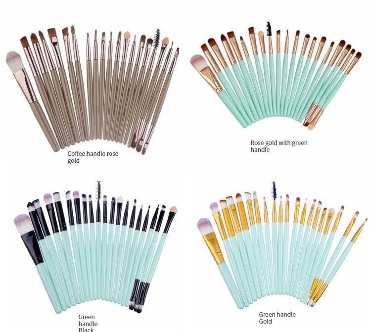 20 PCS Makeup Brush Set Eye Shadow Brush Set Foundation Brush Beauty Tools Super Soft Man-made Fibers Full Set
