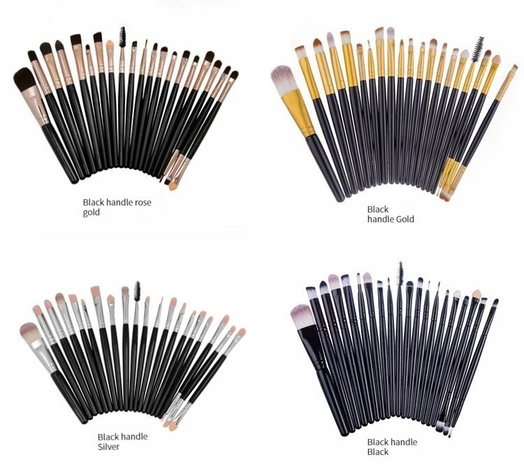 20 PCS Makeup Brush Set Eye Shadow Brush Set Foundation Brush Beauty Tools Super Soft Man-made Fibers Full Set