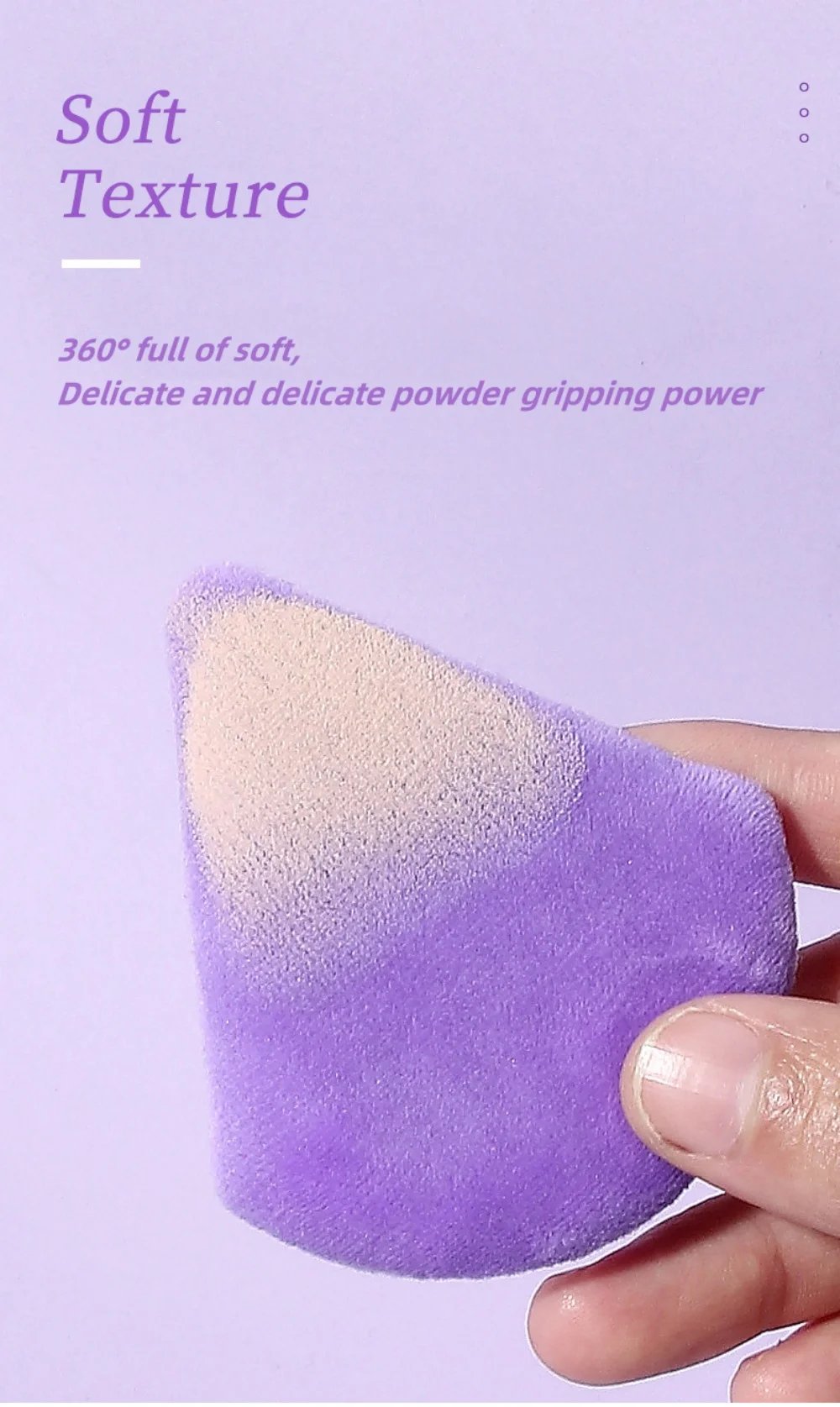 12 makeup puff sets: 3 fingertip puff, 3 triangle puff, 3 mini thumb drop egg and 3 drop egg, suitable for both wet and dry use