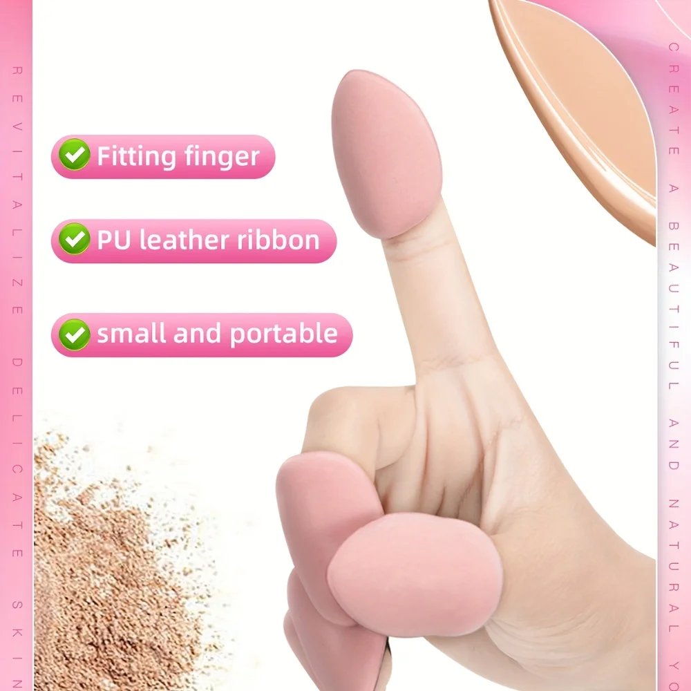 12 makeup puff sets: 3 fingertip puff, 3 triangle puff, 3 mini thumb drop egg and 3 drop egg, suitable for both wet and dry use