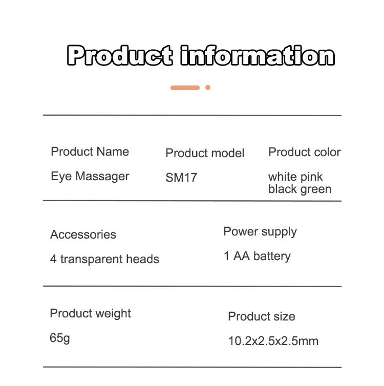 4 in 1 Electric Eye Massager Micro Vibration Facial Beauty Instrument for Relax Eye Dark Circles Eye Bags Puffiness Eye Massage