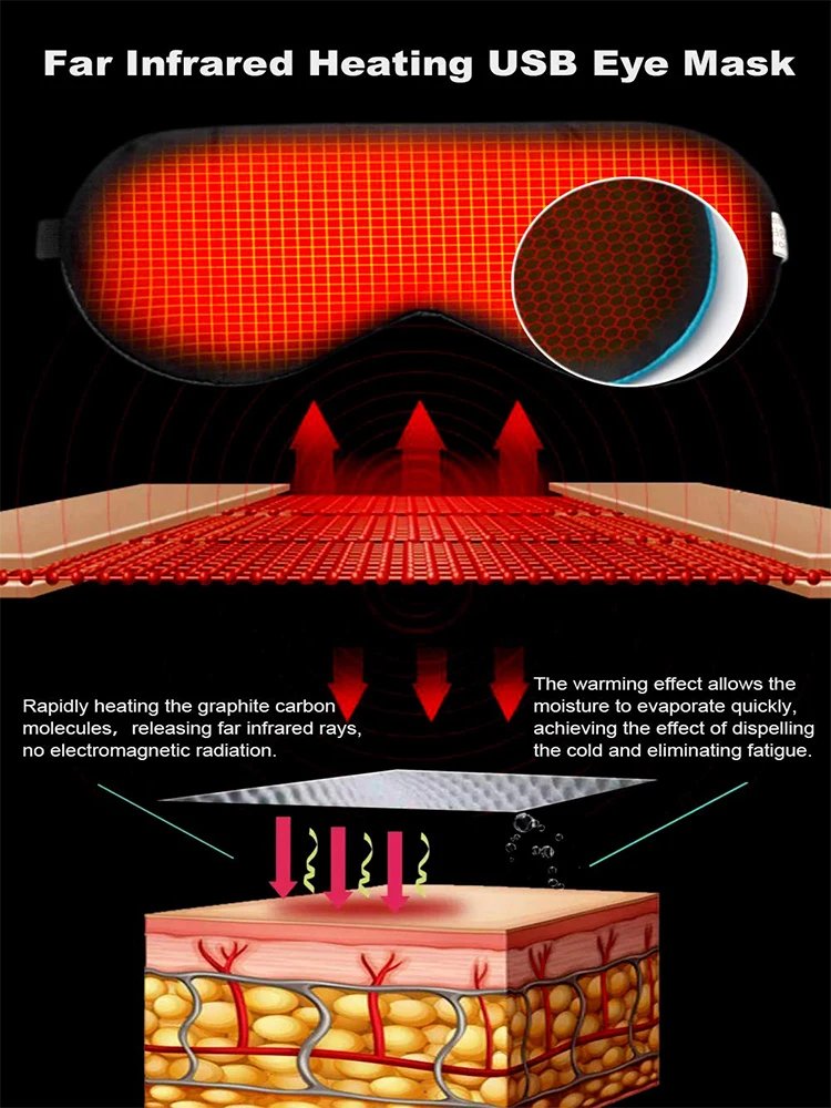 USB Heated Eye Mask Reusable USB Silk Steaming Eye Mask Eye Massager For Sleeping Eye Puffiness Anti Dark Circle Patch Eye Care USB Heated Eye Mask Reusable USB Silk Steaming Eye Mask Eye Massager For Sleeping Eye Puffiness Anti Dark Circle Patch Eye Care