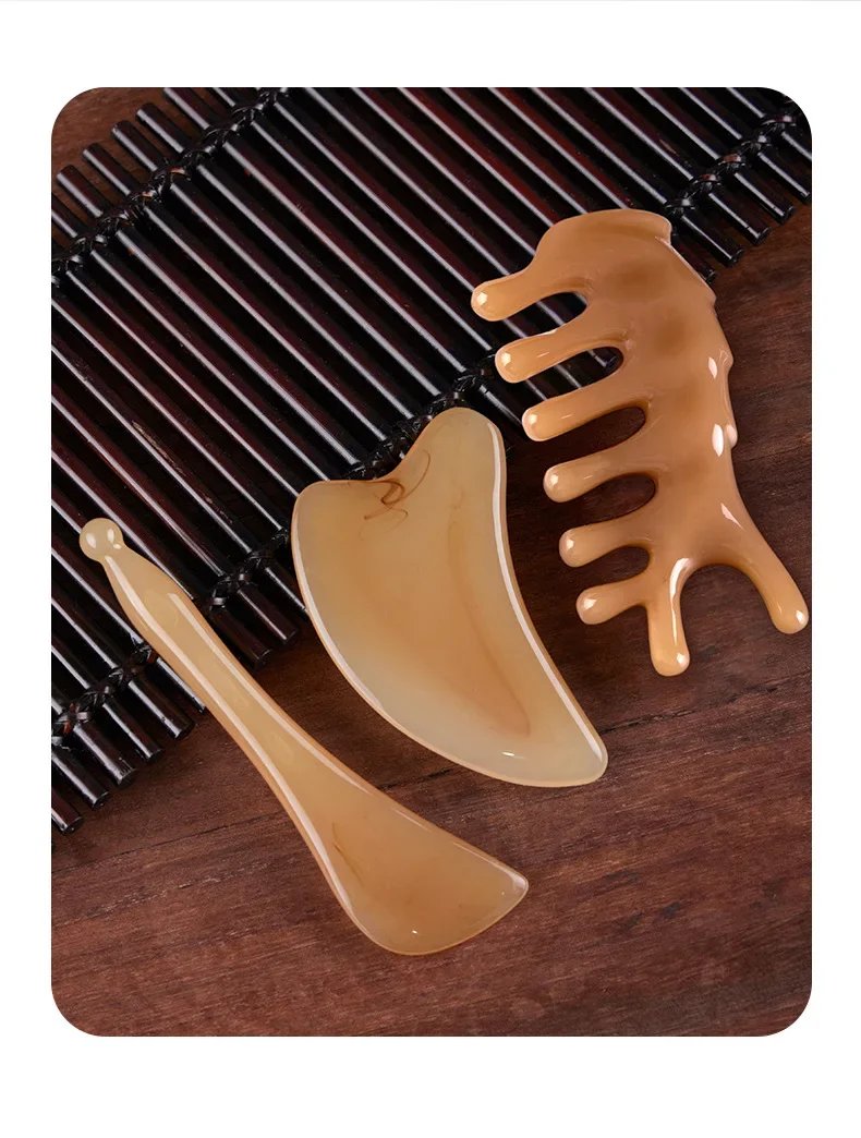 Face Lifting Guasha Resin Scraping Massage Facial Scraper Tool Eye SPA Massage Plate Reduce Puffiness Nose Lifting Nose Massager