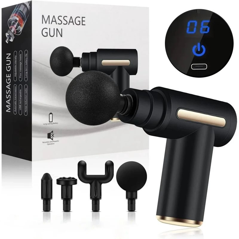Deep Tissue Muscle Fascial Gun Muscle Massage Gun Handheld Percussi on Massager For Body Back And Neck Leg
