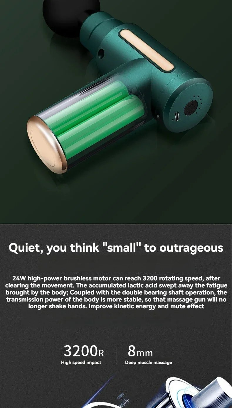 Mini Fascia Gun Wireless Massage Gun Muscle Relaxation Massage Equipment Neck Membrane Rob Cervical Spine Massage Instrument