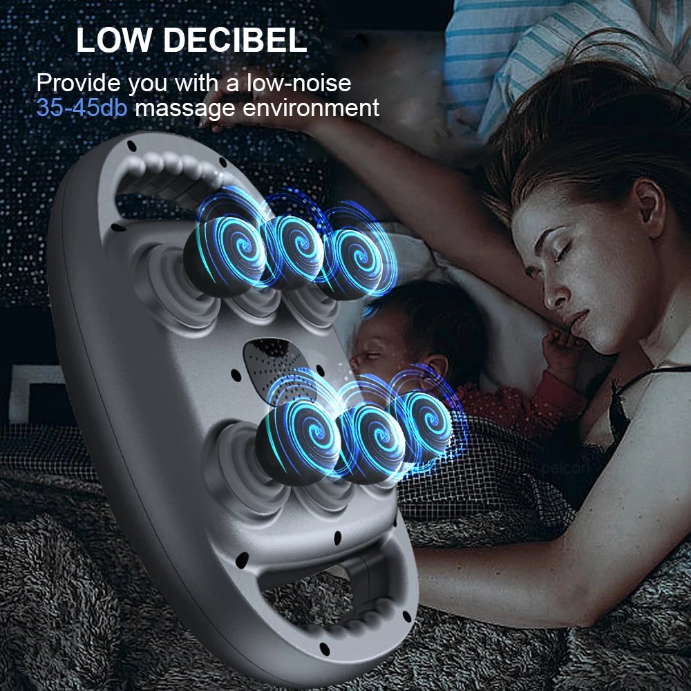 Fascia Gun 6 Heads Massage Gun Muscle Relaxation Electric Massager Body Massage Deep Tissue Muscle Relief Back Leg Neck