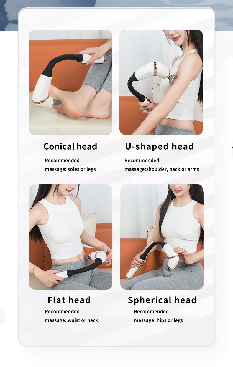 Smart Fascia Gun Electric Massager Massage Hammer Electric Fascia Gun Home Handheld Hammer Back Artifact