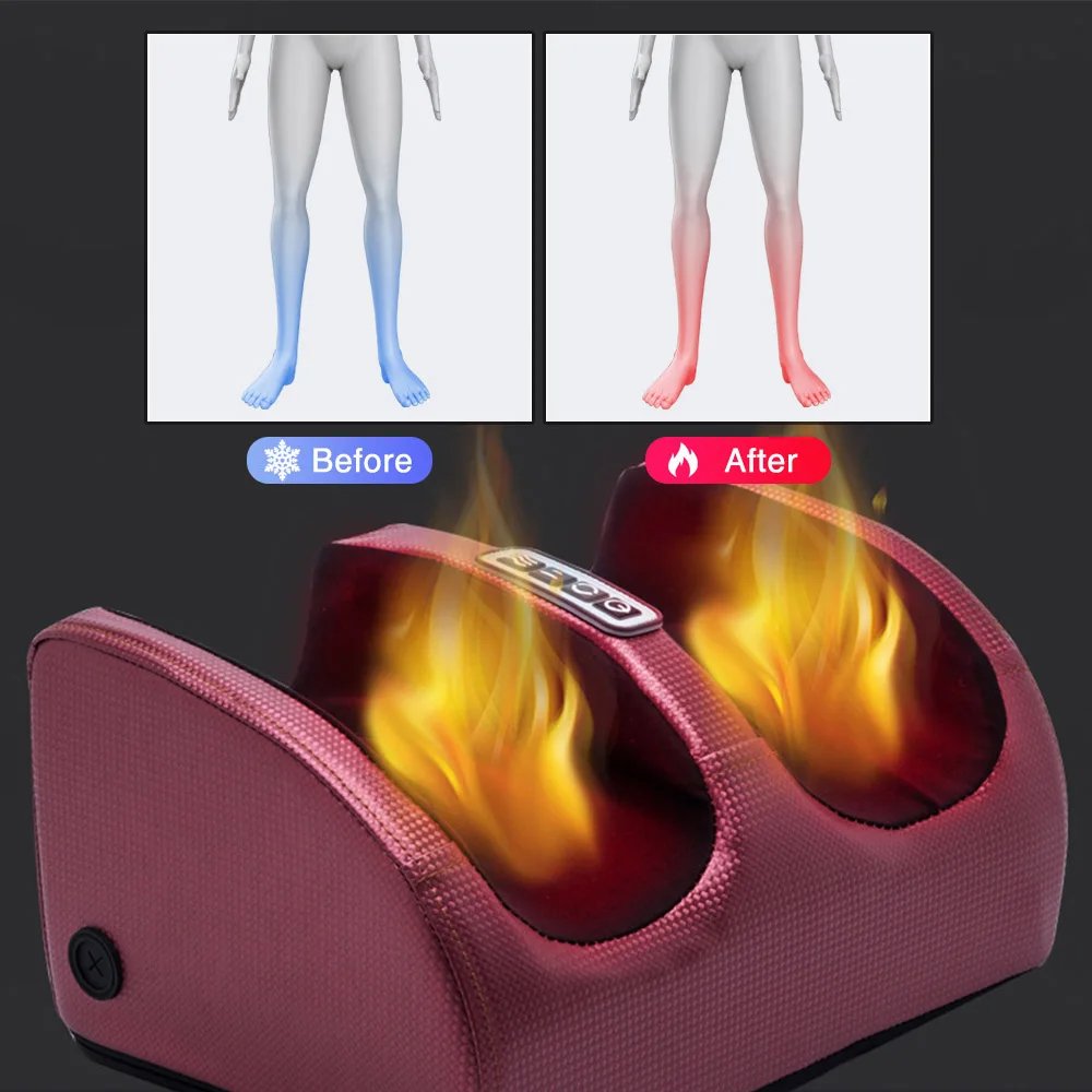 Electric Foot Massager Heating Therapy Hot Compression Shiatsu Kneading Roller Muscle Relaxation Pain Relief Foot Spa Machine Electric Foot Massager Heating Therapy Hot Compression Shiatsu Kneading Roller Muscle Relaxation Pain Relief Foot Spa Machine