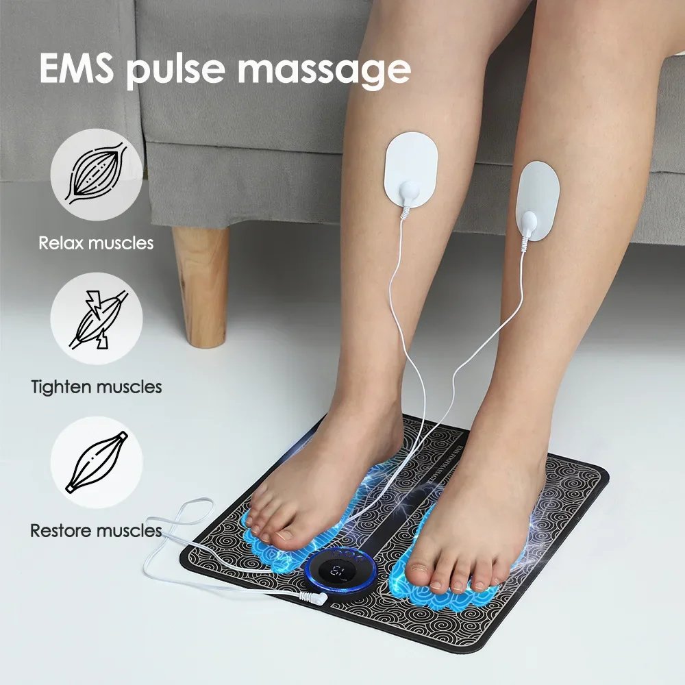 Electric EMS Foot Massager Pad Electrical Muscle Stimulation Foot Massager USB Charging Portable Electric EMS Foot Massager Pad Electrical Muscle Stimulation Foot Massager USB Charging Portable