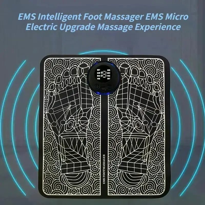 Electric EMS Foot Massager Pad Electrical Muscle Stimulation Foot Massager USB Charging Portable