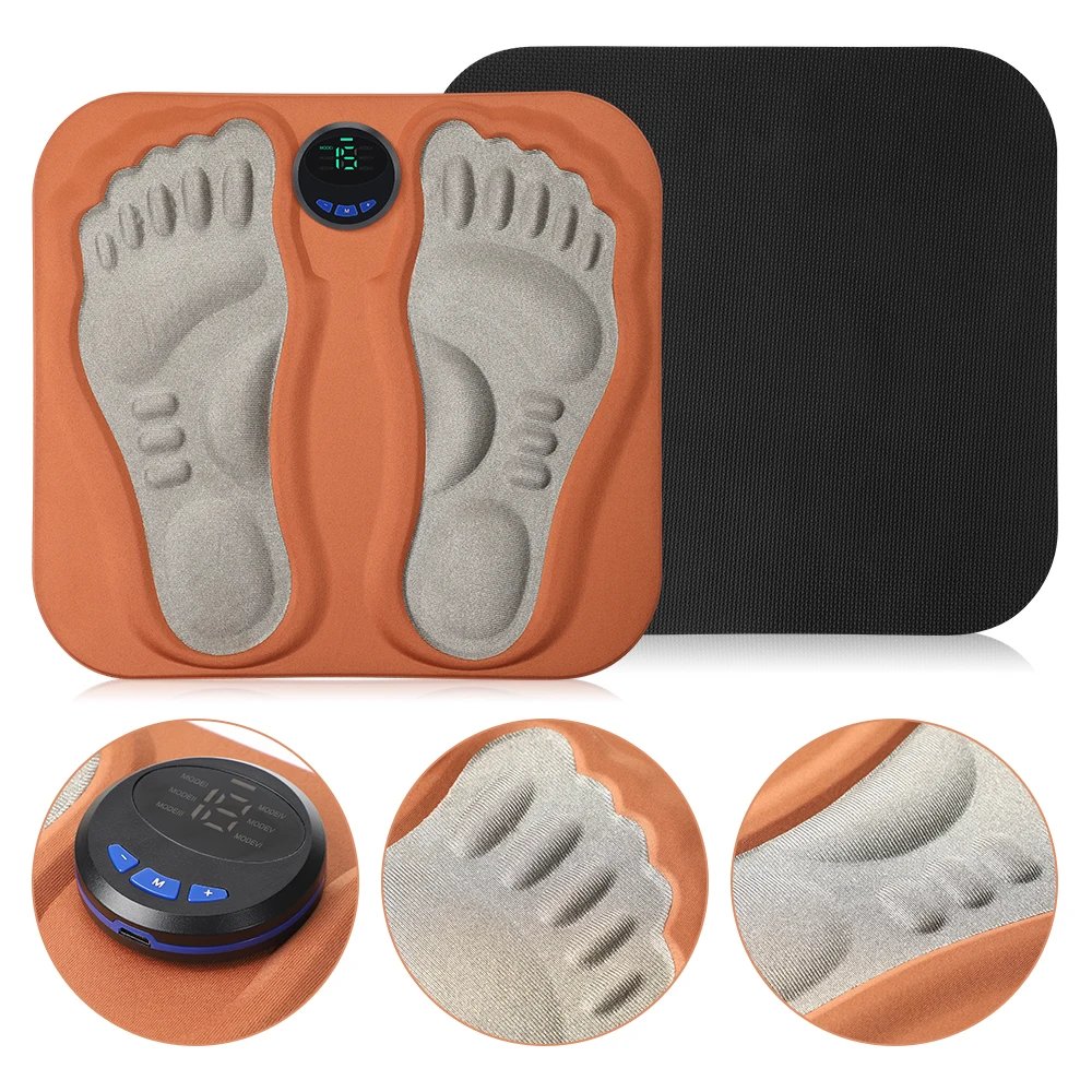 3D Smart Foot Massage Pad Feet Massager 6 Modes 15 LevelsImprove Blood Circulation Relax Muscles Slim Legs Rechargeable Foot Pad