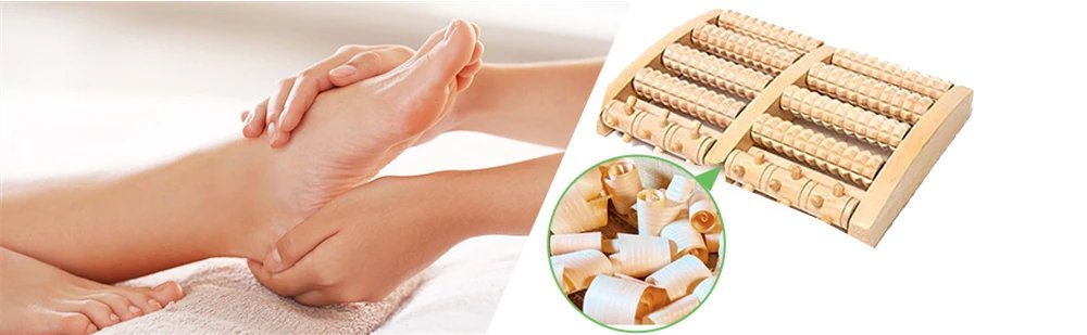 Wooden Foot Roller Wood Care Massage Reflexology Muscle Relax Relief Massager Spa Gift Anti Cellulite Foot Massager Care Tools