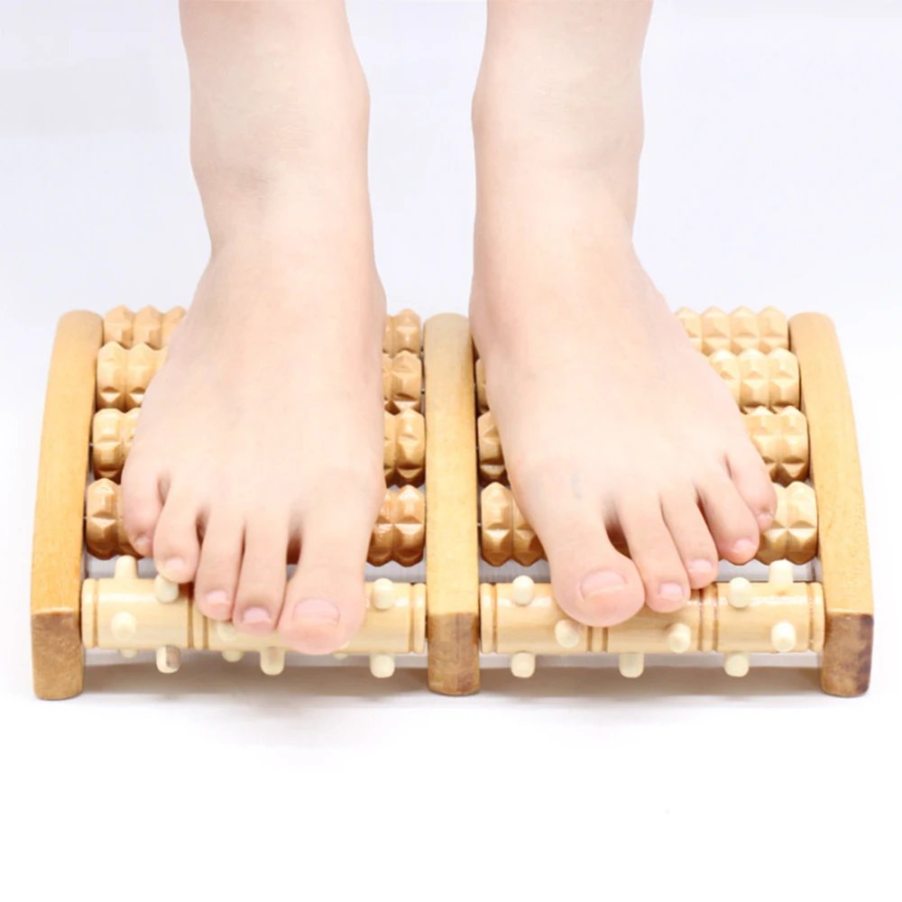 Wooden Foot Roller Wood Care Massage Reflexology Muscle Relax Relief Massager Spa Gift Anti Cellulite Foot Massager Care Tools