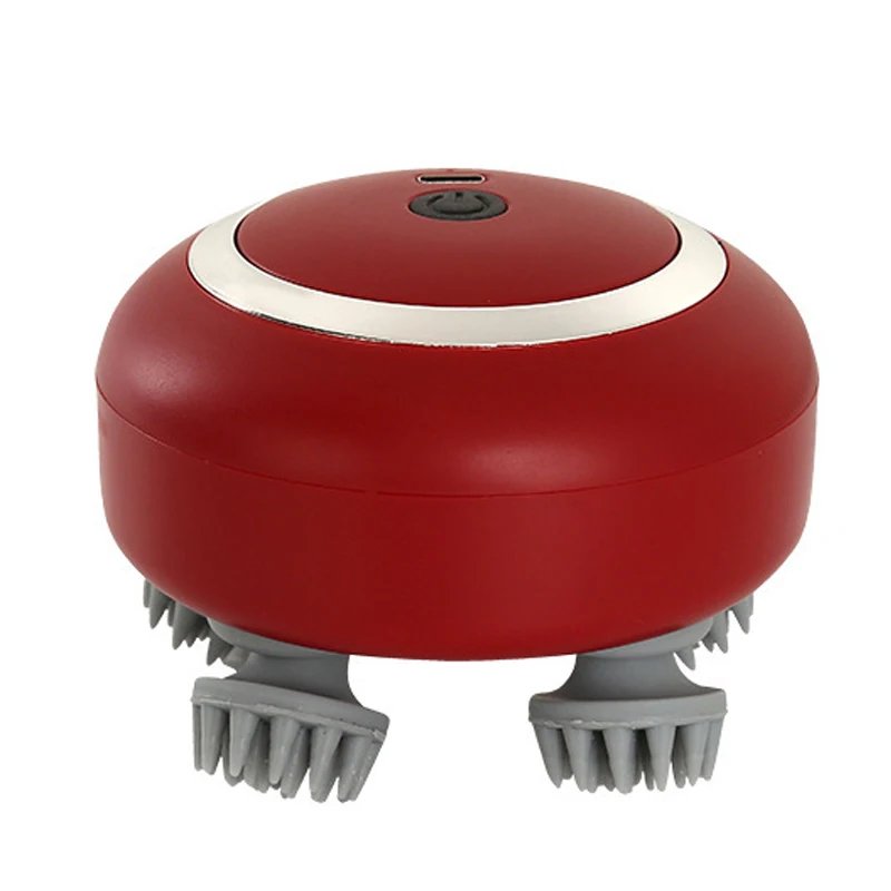 Head Massager with Adjustable Speed for Scalp Massage Red Light for Hair Care Soft Silicone for Deep Kneading of the Head