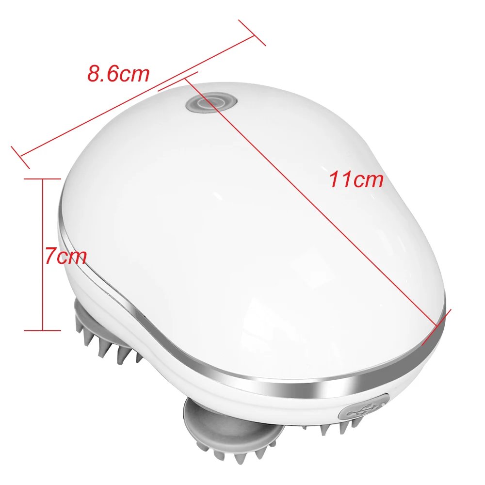 Head Scalp Massager for Red Light Promoting Hair Growth Kneading Vibration Soft Silicone Stress Relax Body Massage Health Care