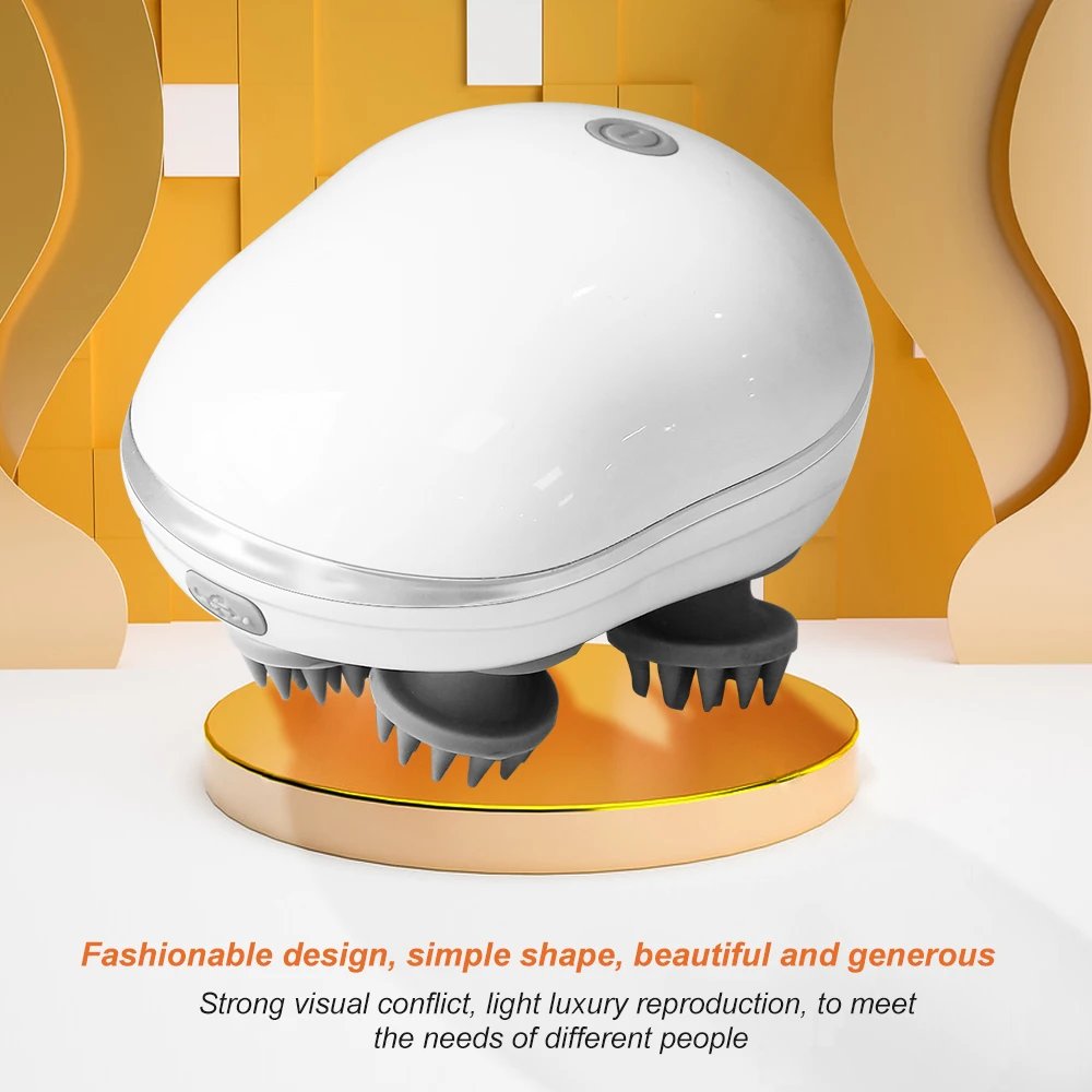 Head Scalp Massager for Red Light Promoting Hair Growth Kneading Vibration Soft Silicone Stress Relax Body Massage Health Care