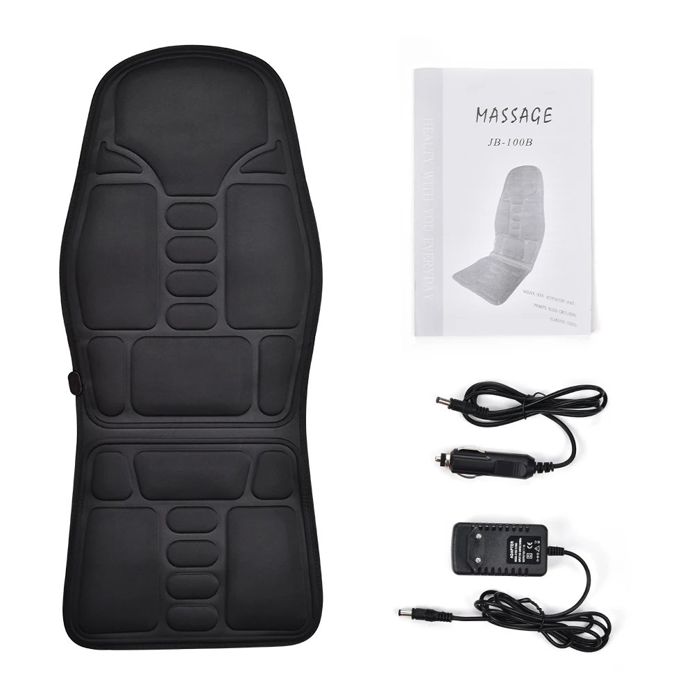 Electric Back Massager Infrared Full-Body Massage Chair Cushion Heating Vibrator Car Home Office Lumbar Neck Mattress Chair Mat